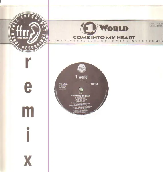 1 WORLD - Come Into My Heart (Remix) - Disque Maxi x 1