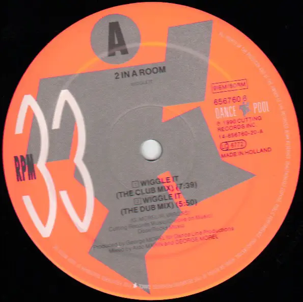 2 IN A ROOM - Wiggle It (NO COVER) - Disque Maxi x 1