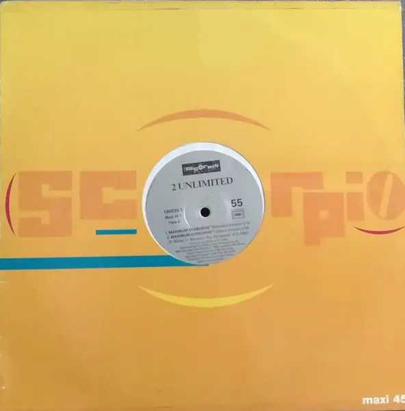 2 UNLIMITED - Maximum Overdrive - Disque Maxi x 1