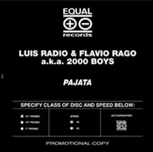 2000 BOYS A.K.A. FLAVIO RAGO & LUIS RADIO - Pajata - Disque Maxi x 1
