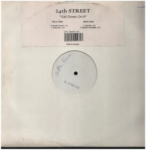 24TH STREET - Get Down On It - Disque Maxi x 1
