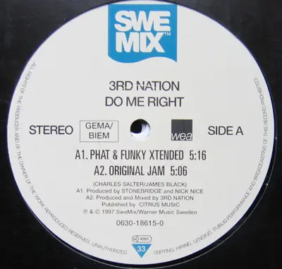 3RD NATION - Do Me Right - Disque Maxi x 1