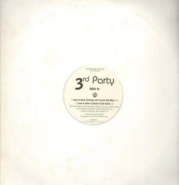 3RD PARTY - Love Is Alive - Disque 33T x 2