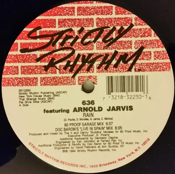 636 FEATURING ARNOLD JARVIS - Rain - Disque Maxi x 1