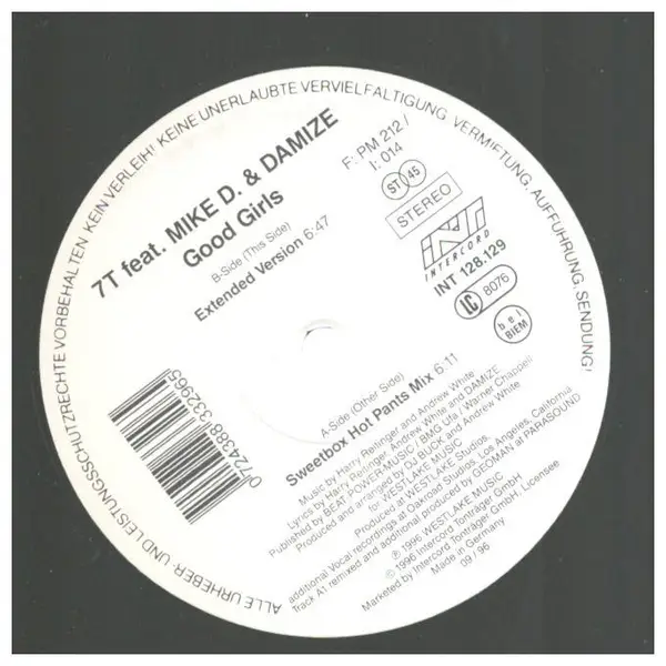 7T FEATURING MIKE D - Good Girls - Disque Maxi x 1