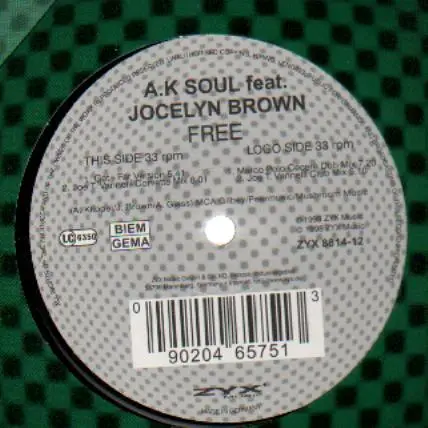 A.K. SOUL - Free - Disque Maxi x 1