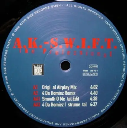 A.K.-S.W.I.F.T. - The Professional - 12 inch 45 rpm