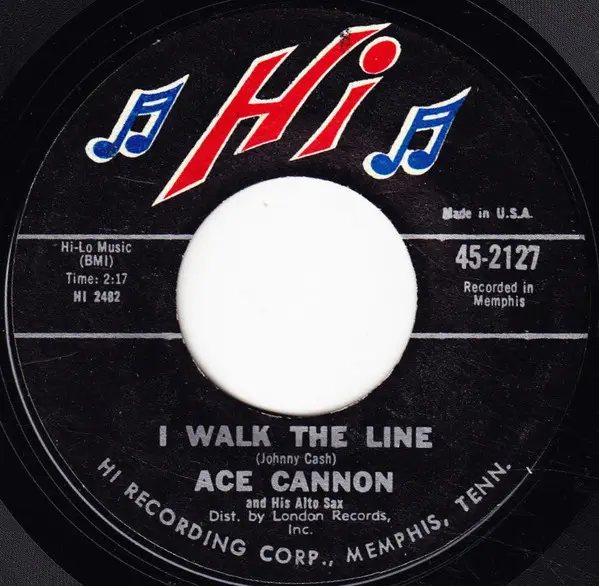 ACE CANNON - I Walk The Line / Memory - Disque 45T x 1