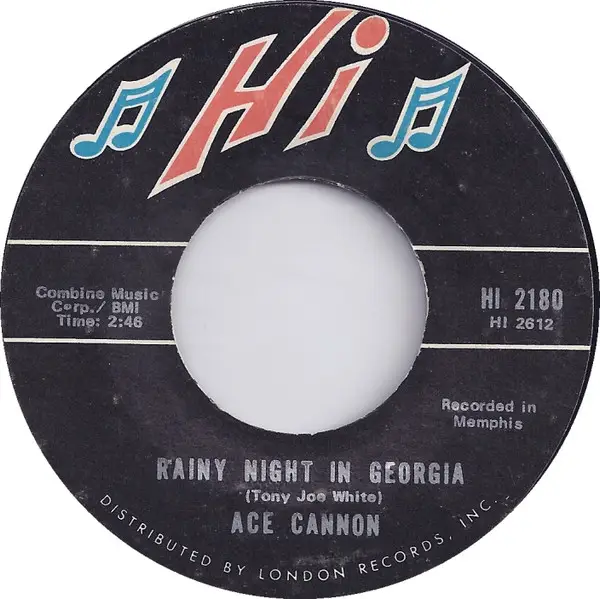 ACE CANNON - Rainy Night In Georgia / Lodi - Disque 45T x 1