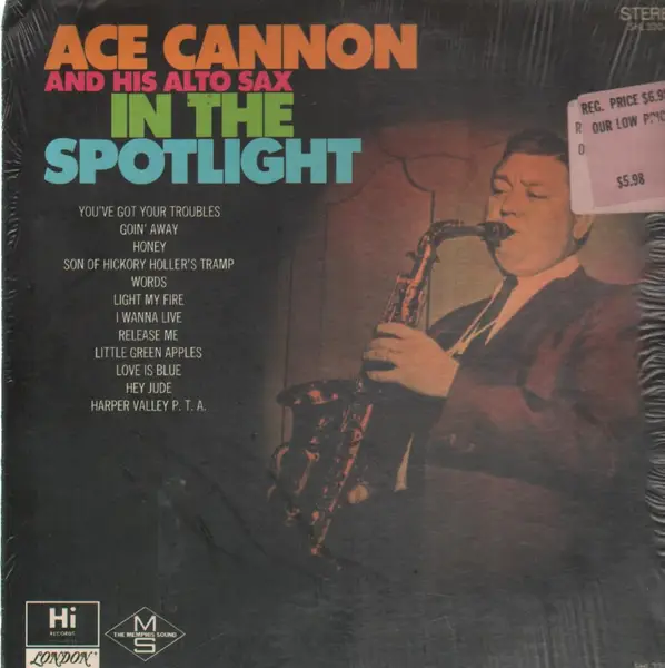 ACE CANNON - Ace Cannon And His Alto Sax In The Spotlight - Disque 33T