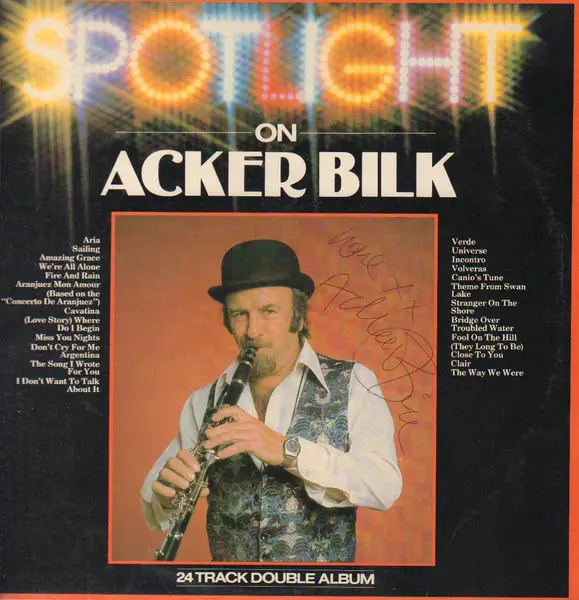 ACKER BILK - Spotlight On Acker Bilk (SIGNED COVER) - Disque 33T x 2