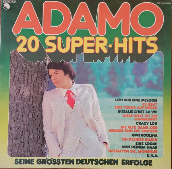 ADAMO - 20 Super Hits - Seine Grössten Deutschen Erfolge - Disque 33T