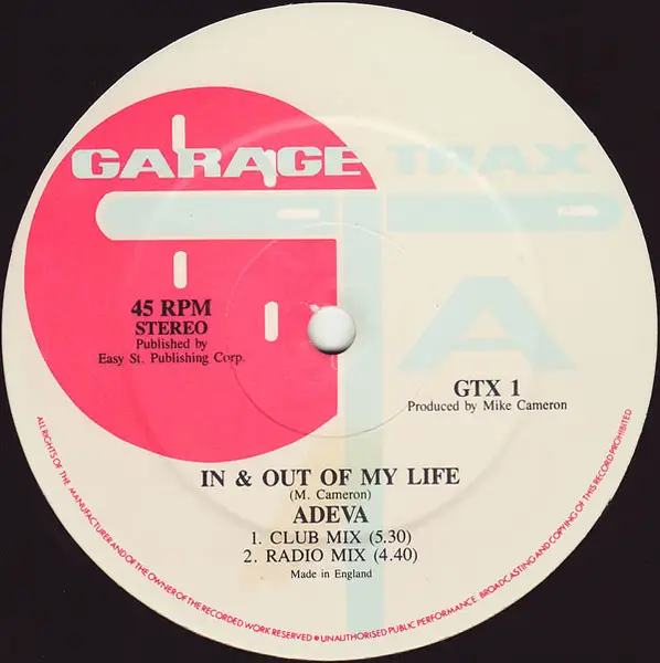 ADEVA - In & Out Of My Life - 12 inch 45 rpm