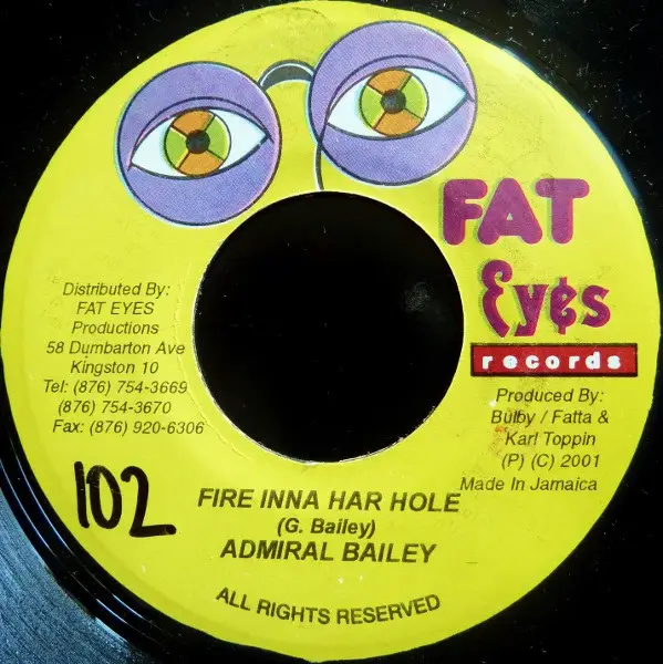 ADMIRAL BAILEY - Fire Inna Har Hole - Disque 45T x 1