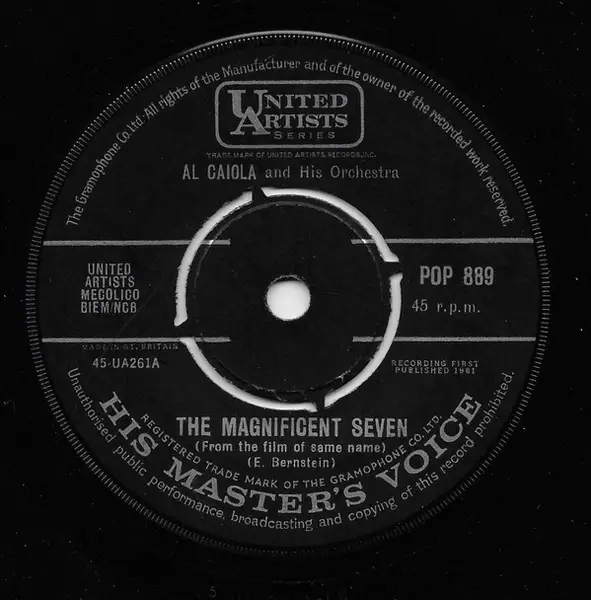 AL CAIOLA AND HIS ORCHESTRA - The Magnificent Seven - Disque 45T x 1