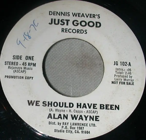 ALAN WAYNE - We Should Have Been - 7inch x 1