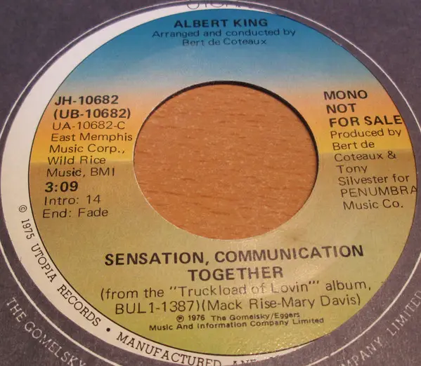 ALBERT KING - Sensation, Communication Together - 7inch x 1