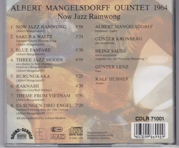 ALBERT MANGELSDORFF QUINTET - Now Jazz Ramwong - CD
