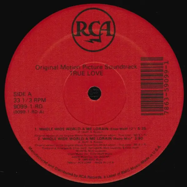 A'ME LORAIN / BARRENCE WHITFIELD AND THE SAVAGES - Whole Wide World / Stop Twistin' My Arm (ALTERNATE COVER) - 12 inch x 1