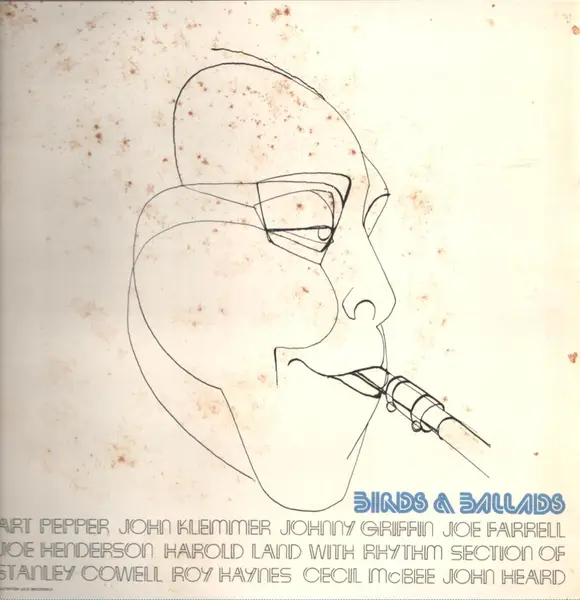 ART PEPPER , JOHN KLEMMER , JOHNNY GRIFFIN , JOE FARRELL , JOE HENDERSON , HAROLD LAND WITH RHYTHM - Birds & Ballads (INSERT) - Disque 33T x 2