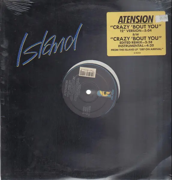 ATENSION - Crazy 'Bout You (STILL SEALED) - Disque Maxi x 1