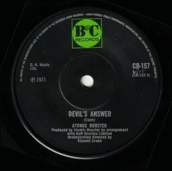 Atomic Rooster Devil's Answer / The Rock (SOLID CENTRE)