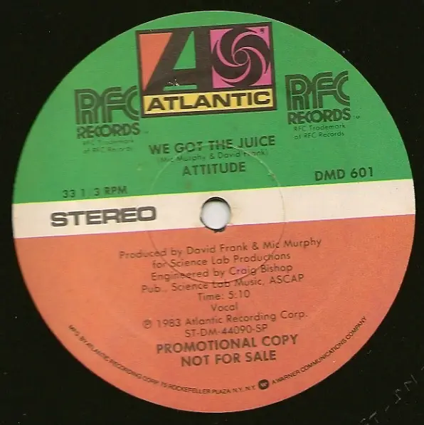 ATTITUDE - We Got The Juice (PROMO) - Disque Maxi x 1