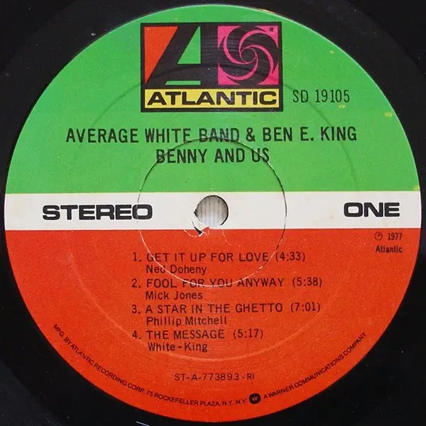 AVERAGE WHITE BAND & BEN E. KING - Benny And Us - LP