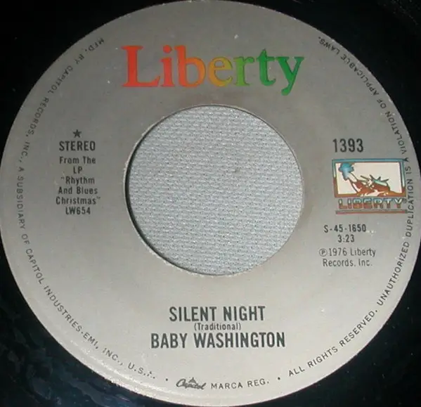 BABY WASHINGTON / CHARLES BROWN - Silent Night / Merry Christmas Baby - 7inch x 1