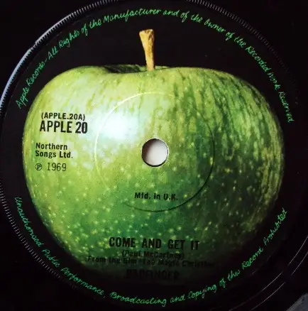 BADFINGER - Come And Get It (SOLID CENTRE) - Disque 45T x 1