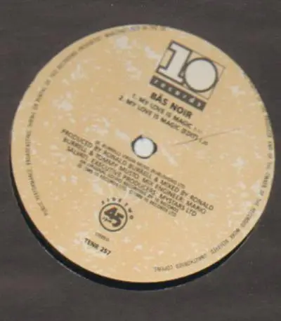 BÄS NOIR - My Love Is Magic - 12 inch x 1
