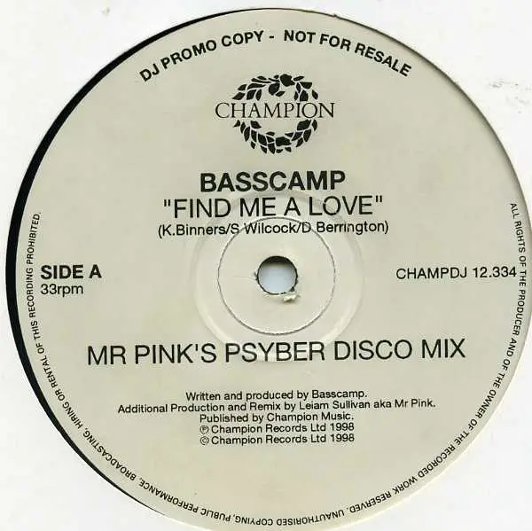 BASSCAMP - Find Me A Love - Disque Maxi x 2