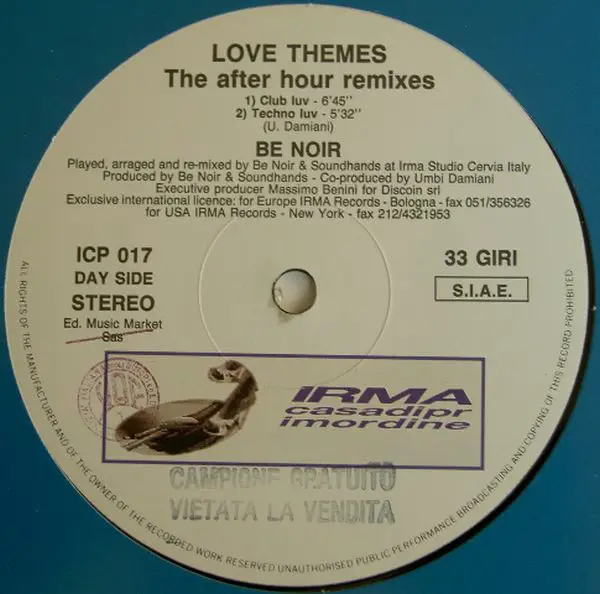 BE NOIR - Love Themes (The After Hour Remixes) - 12 inch x 1