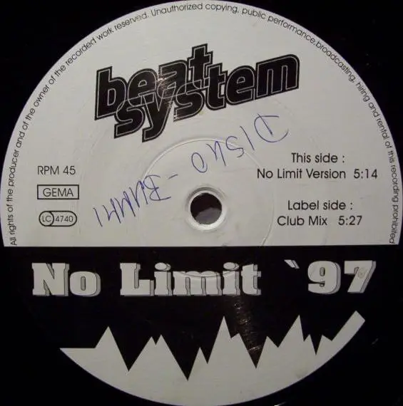 BEAT SYSTEM - No Limit '97 - 12 inch x 1
