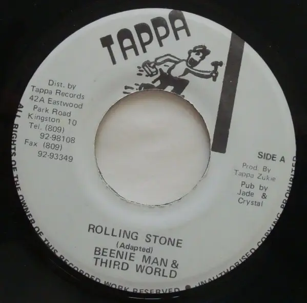 BEENIE MAN & THIRD WORLD - Rolling Stone - 7inch x 1