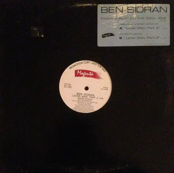 BEN SIDRAN - Lover Man: Part 2 (PROMO ; COMPANY SLEEVE.) - Disque Maxi x 1