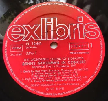 BENNY GOODMAN - The Wonderful Sound Of Benny Goodman - LP