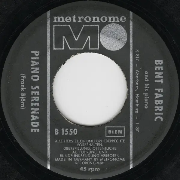 BENT FABRIC - Alley Cat - 7inch x 1