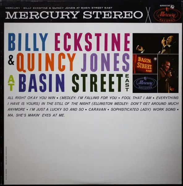 BILLY ECKSTINE & QUINCY JONES - At Basin Street East - Disque 33T