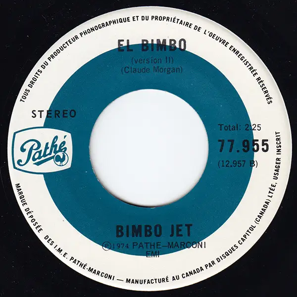 BIMBO JET - El Bimbo (NO COVER) - 7inch x 1