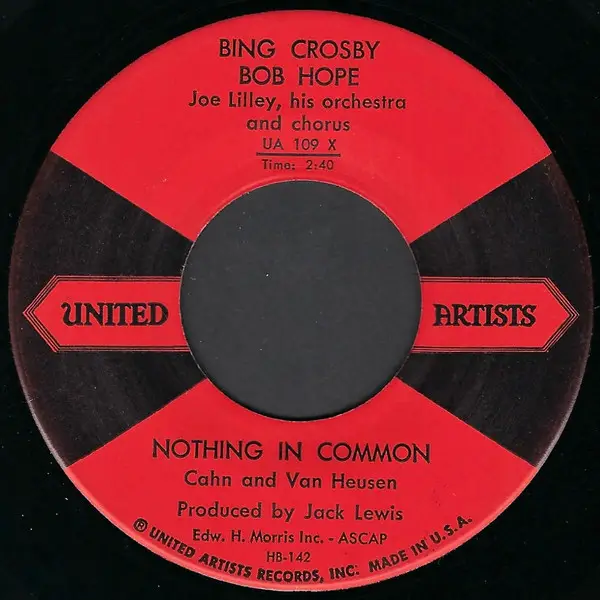 BING CROSBY AND BOB HOPE - Paris Holiday (NO ORIGINAL COVER) - 7inch x 1