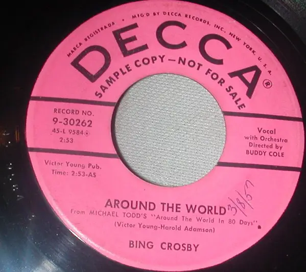 BING CROSBY / VICTOR YOUNG - Around The World - Disque 45T x 1
