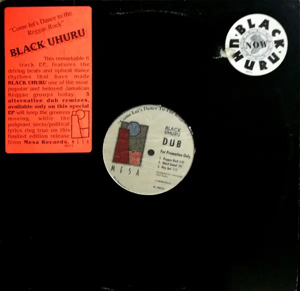 BLACK UHURU - Now (PROMO) - 12 inch x 1
