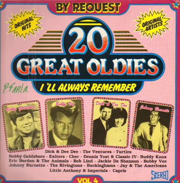 BOBBY GOLDSBORO, BOBBY VEE A.O. - 20 Great Oldies I'll Always Remember Vol. 4 - Disque 33T