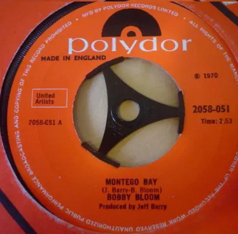 BOBBY BLOOM - Montego Bay - Disque 45T x 1