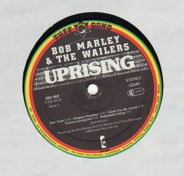 Bob Marley & The Wailers Uprising (TEXTURED COVER)