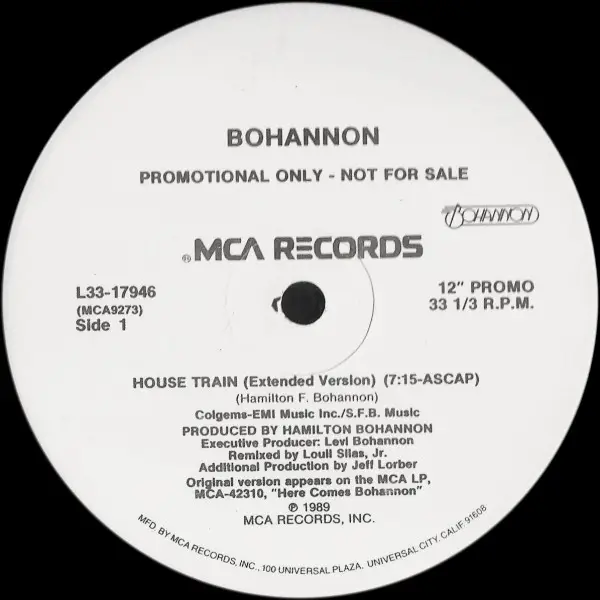 BOHANNON, HAMILTON BOHANNON - House Train - Disque Maxi x 1