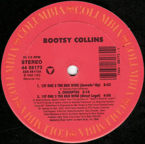 Bootsy Collins 1st One 2 The Egg Wins