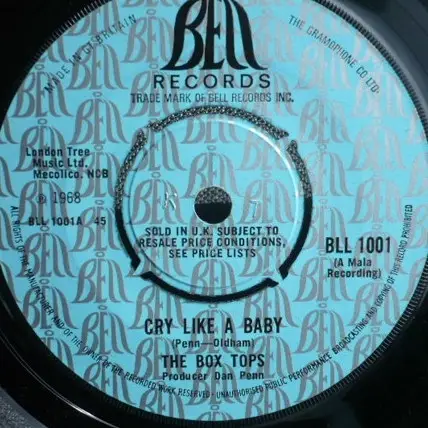 BOX TOPS - Cry Like A Baby - Disque 45T x 1