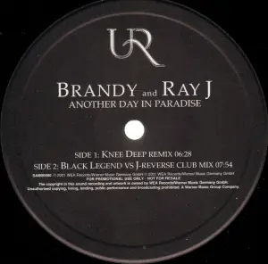 BRANDY AND RAY J - Another Day In Paradise - 12 inch x 1